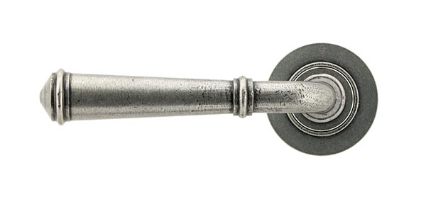 Pewter Regency Lever on Rose Set (Plain) - Unsprung