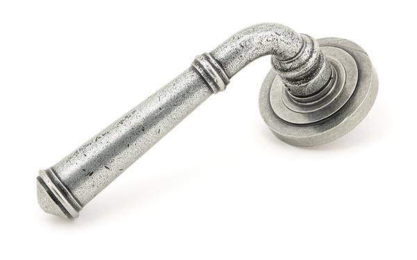Pewter Regency Lever on Rose Set (Art Deco) - Unsprung