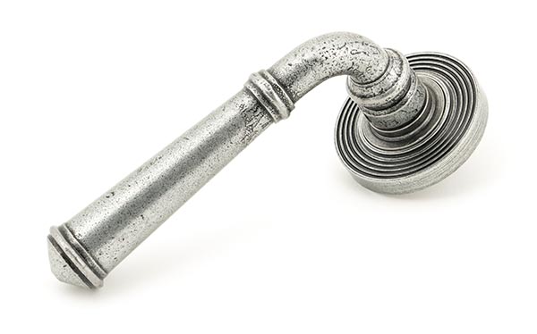 Pewter Regency Lever on Rose Set (Beehive) - Unsprung