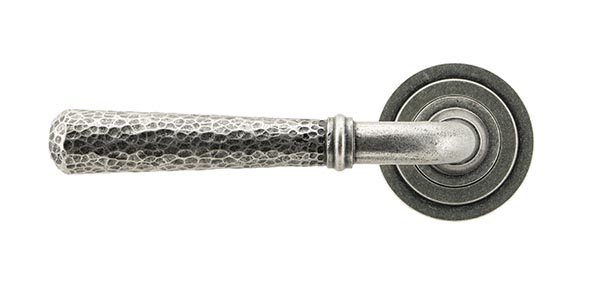 Pewter Hammered Newbury Lever on Rose Set (Art Deco) - Unsprung