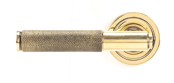 Aged Brass Brompton Lever on Rose Set (Art Deco) - Unsprung