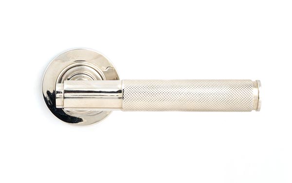 Polished Nickel Brompton Lever on Rose Set (Plain) - Unsprung