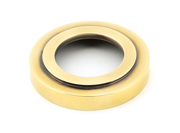 Aged Brass Newbury Lever on Rose Set (Art Deco) - Unsprung