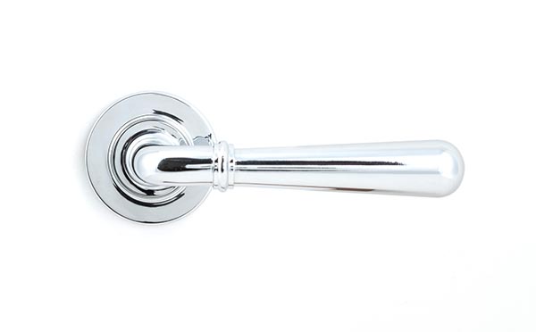 Polished Chrome Newbury Lever on Rose Set (Plain) - Unsprung
