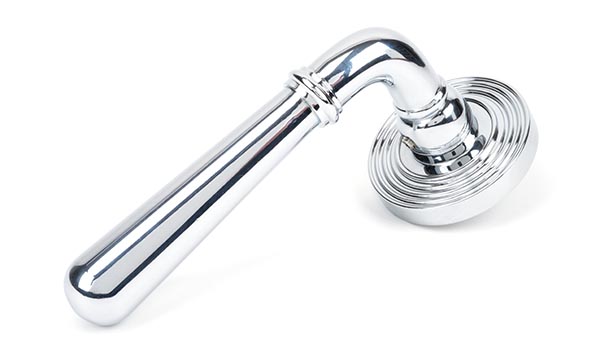 Polished Chrome Newbury Lever on Rose Set (Beehive) - Unsprung