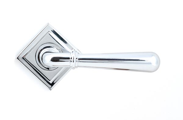 Polished Chrome Newbury Lever on Rose Set (Square) - Unsprung