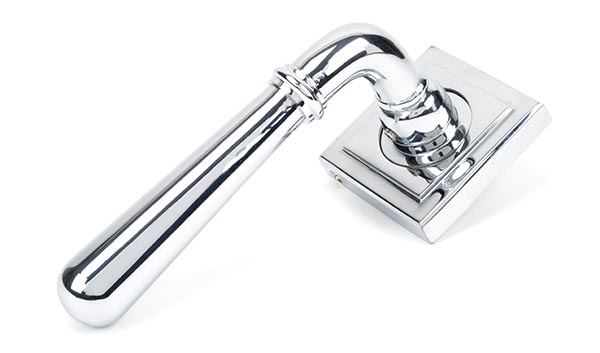 Polished Chrome Newbury Lever on Rose Set (Square) - Unsprung