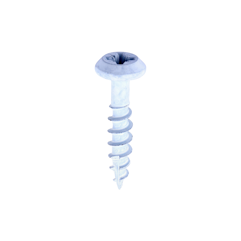 Rainwater Screws - PZ - Low Profile Pan - Exterior - White - 5.0x25