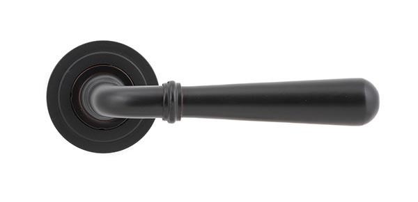 Aged Bronze Newbury Lever on Rose Set (Art Deco) - Unsprung