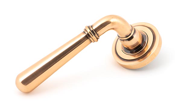 Polished Bronze Newbury Lever on Rose Set (Art Deco) - Unsprung