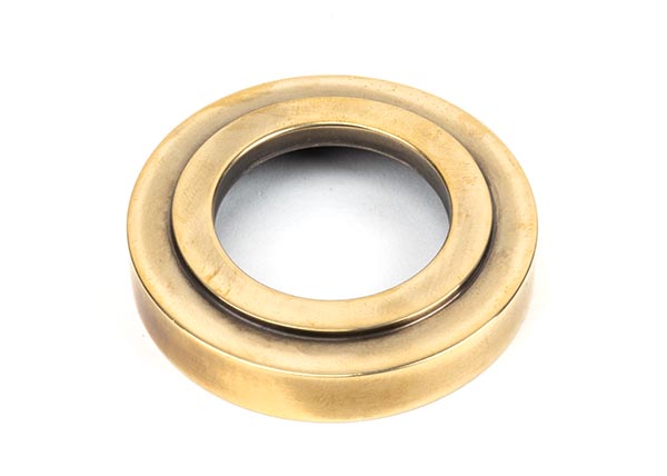 Aged Brass Hammered Newbury Lever on Rose Set (Art Deco) - Unsprung