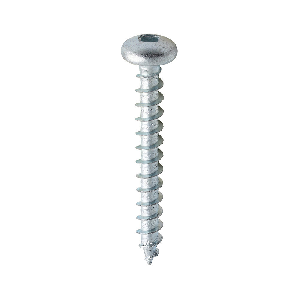 Solo Chipboard & Woodscrews - SQ - Pan - Zinc - 5.0x40