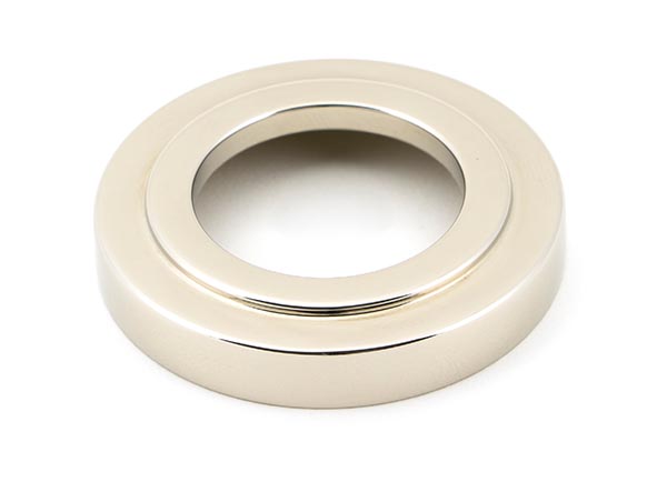 Polished Nickel Hammered Newbury Lever on Rose Set (Art Deco) Unsprung