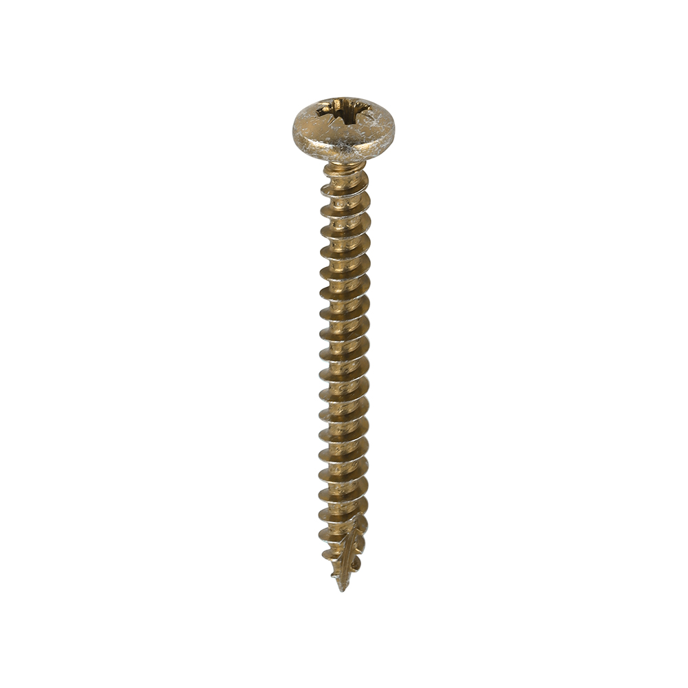 Classic Multi-Purpose Screws - PZ - Pan Head - Yellow - 5.0x50
