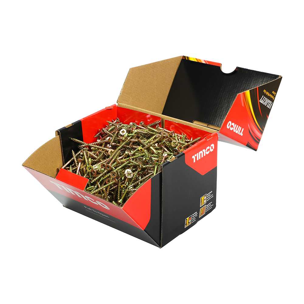 Velocity Premium Multi-Use Screws - PZ - Double Countersunk - Yellow - 5.0x50 - Industry Pack