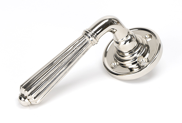 Polished Nickel Hinton Lever on Rose Set - Unsprung