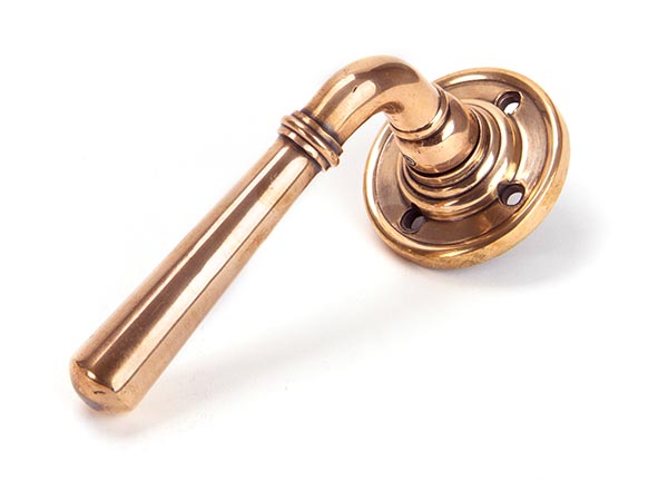 Polished Bronze Newbury Lever on Rose Set - Unsprung