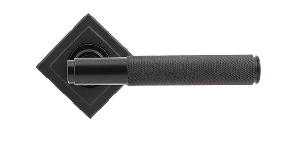 Aged Bronze Brompton Lever on Rose Set (Square) - Unsprung