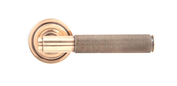 Polished Bronze Brompton Lever on Rose Set (Art Deco) - Unsprung