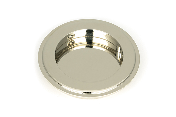 Polished Nickel 75mm Art Deco Round Pull