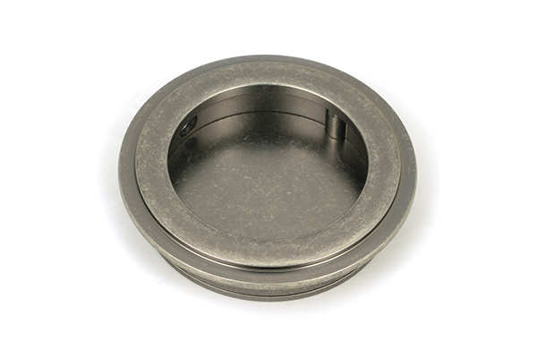 Pewter 60mm Art Deco Round Pull