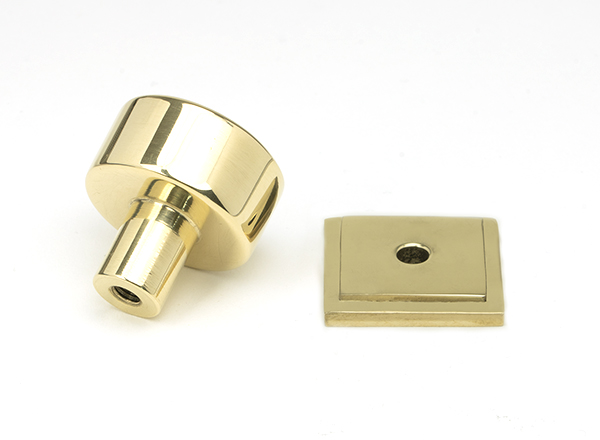 Polished Brass Kelso Cabinet Knob - 25mm (Square)