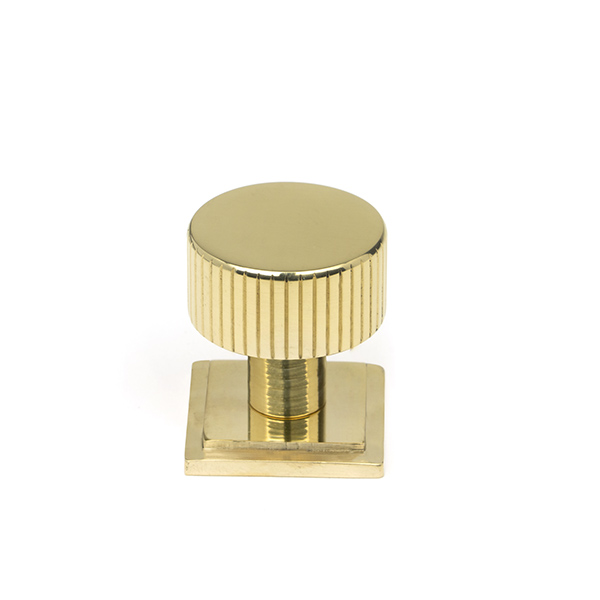 Polished Brass Judd Cabinet Knob - 25mm (Square)