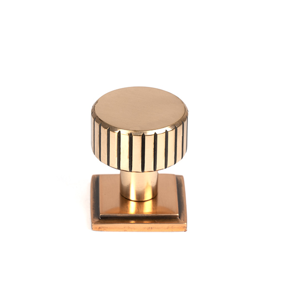 Polished Bronze Judd Cabinet Knob - 25mm (Square)