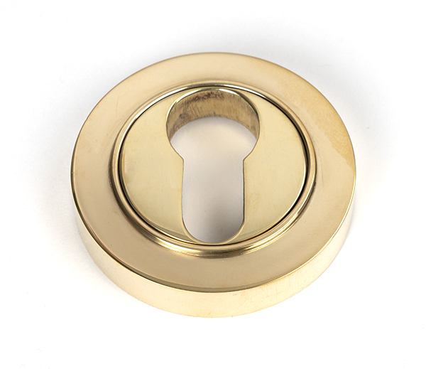 Polished Brass Round Euro Escutcheon (Plain)