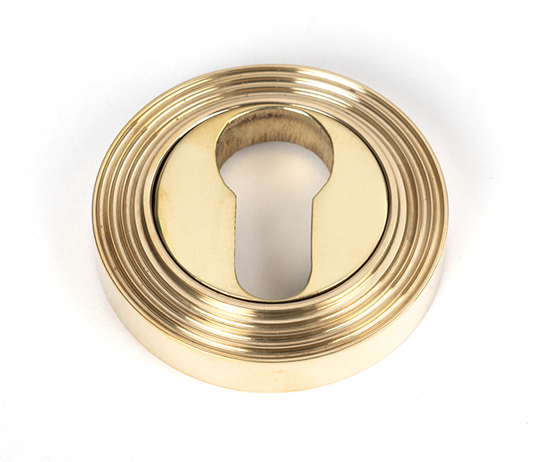 Polished Brass Round Euro Escutcheon (Beehive)