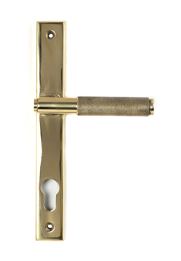 Polished Brass Brompton Slimline Lever Espag. Lock Set