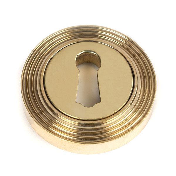 Polished Brass Round Escutcheon (Beehive)