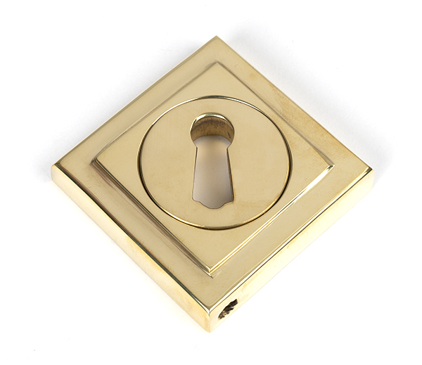 Polished Brass Round Escutcheon (Square)