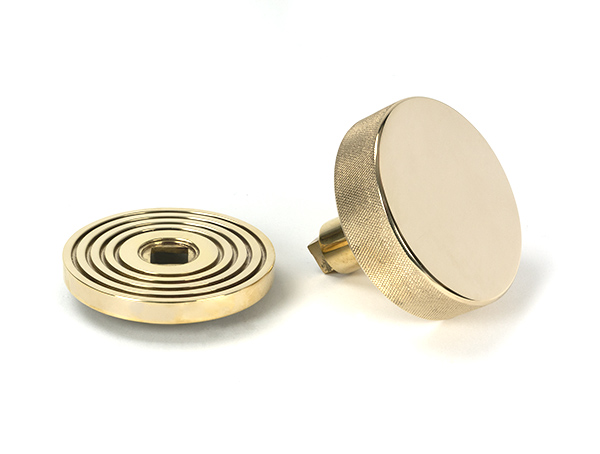 Polished Brass Brompton Centre Door Knob (Beehive)