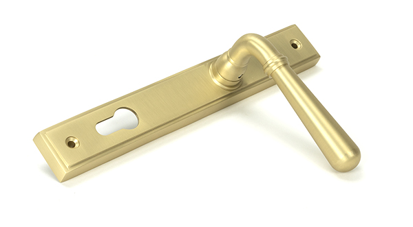Satin Brass Newbury Slimline Lever Espag. Lock Set