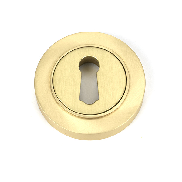 Satin Brass Round Escutcheon (Plain)