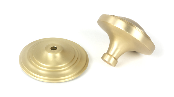 Satin Brass Art Deco Centre Door Knob