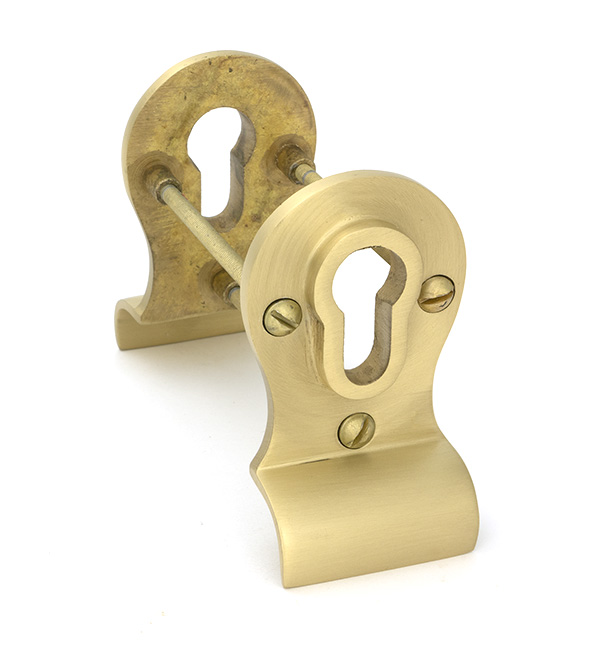 Satin Brass 50mm Euro Door Pull (Back to Back fixings)