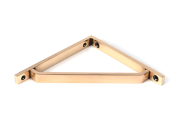 Polished Bronze Barton Shelf Bracket (150mm x 150mm)