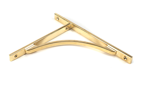 Polished Brass Apperley Shelf Bracket (260mm x 200mm)