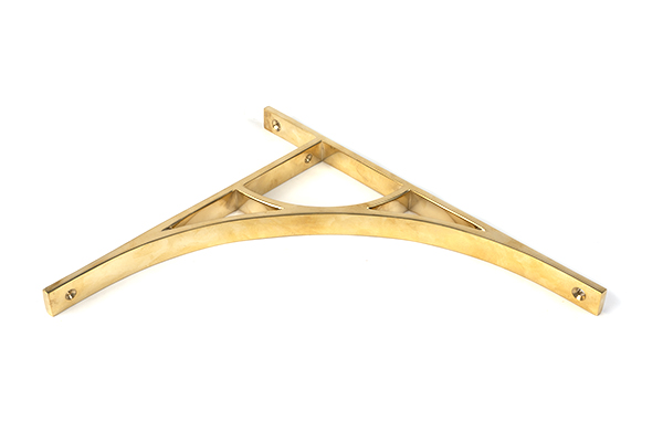 Polished Brass Tyne Shelf Bracket (314mm x 250mm)