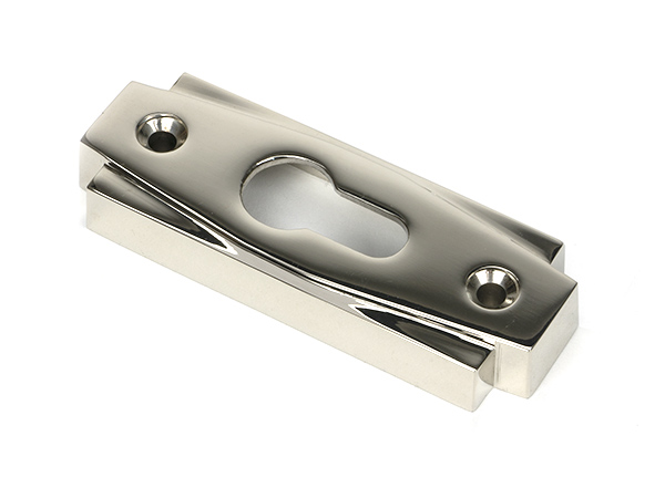 Polished Nickel Art Deco Euro Escutcheon