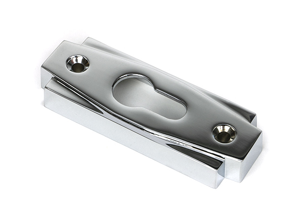 Polished Chrome Art Deco Euro Escutcheon