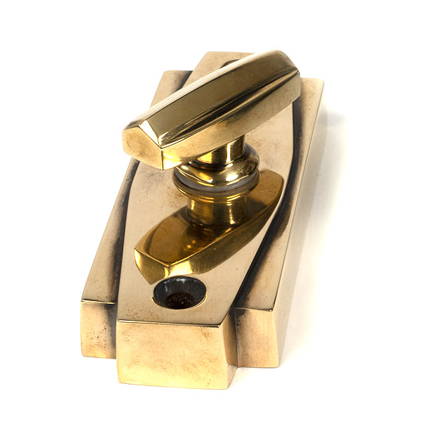 Aged Brass Art Deco Thumbturn