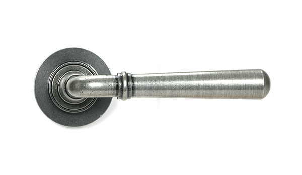 Pewter Newbury Lever on Rose Set (Plain) - Unsprung