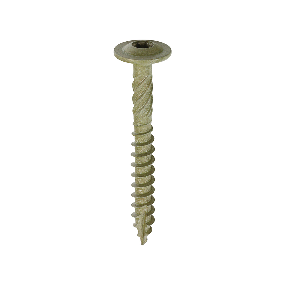 Timber Frame Construction & Landscaping Screws - Wafer - Exterior - Green Organic - 6.7x60