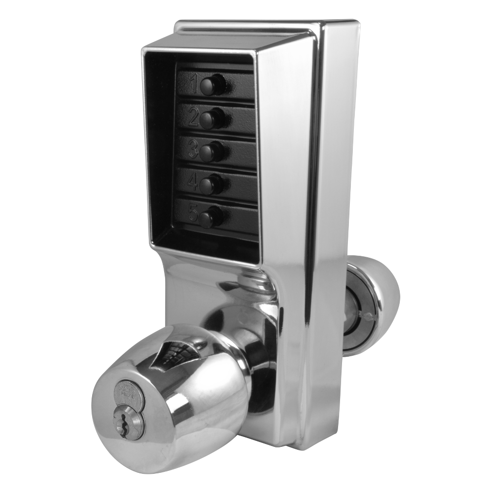 DORMAKABA Simplex 1000 Series 1021B Knob Operated Digital Lock With Key Override - SC With Cylinder 1021B-26D