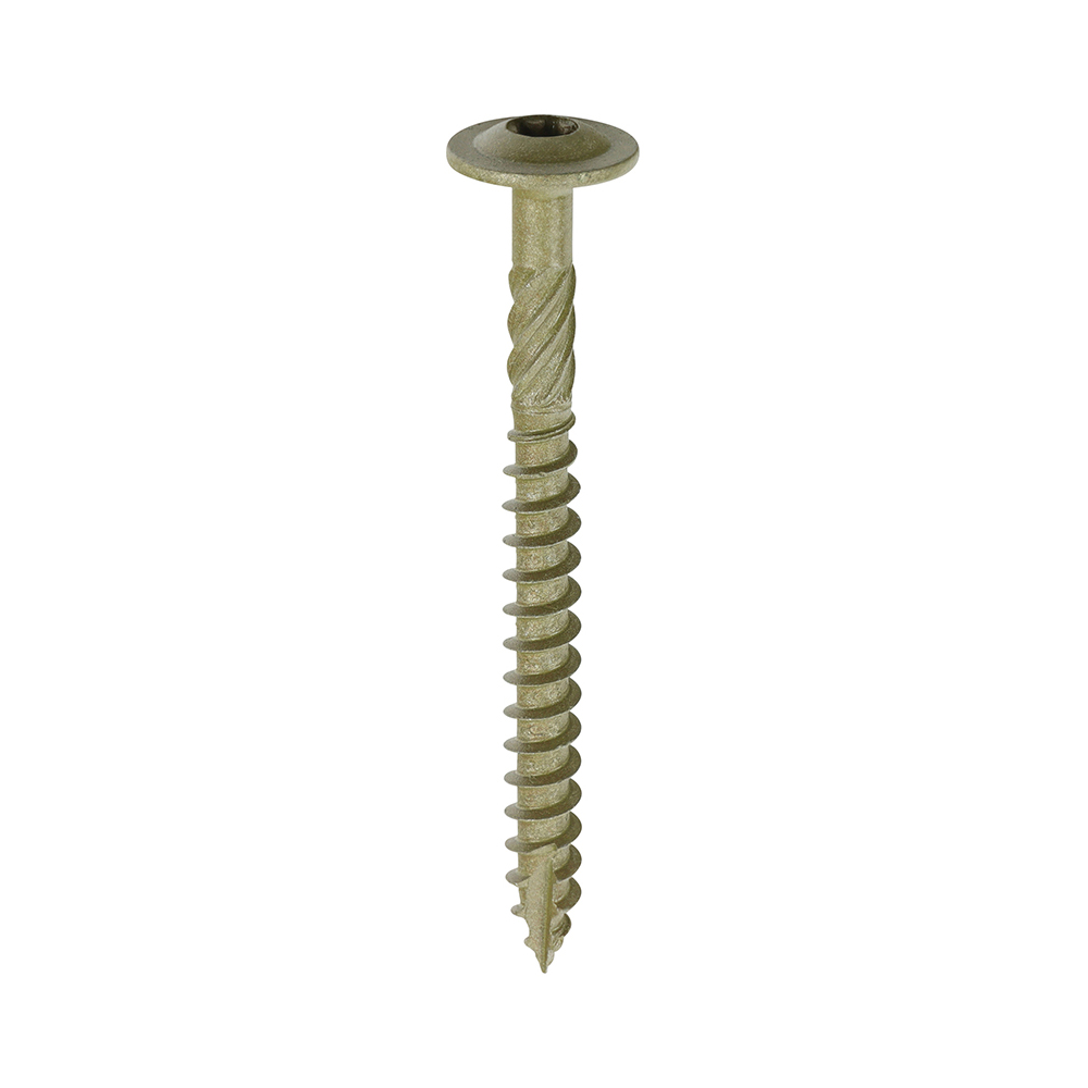 Timber Frame Construction & Landscaping Screws - Wafer - Exterior - Green Organic - 6.7x75