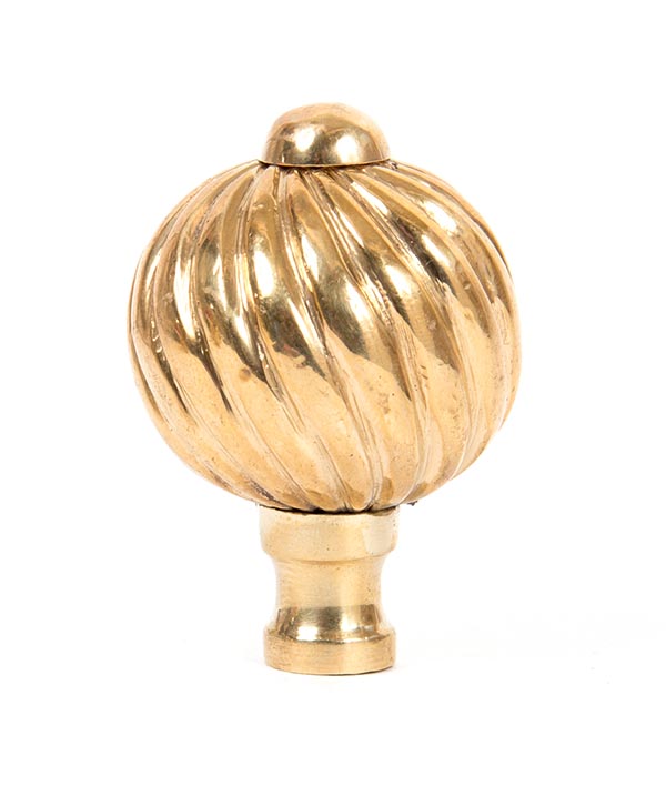 Polished Brass Spiral Cabinet Knob - Small