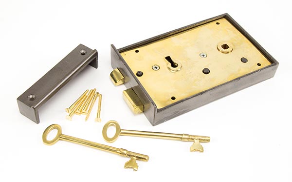 Iron Right Hand Rim Lock - Large